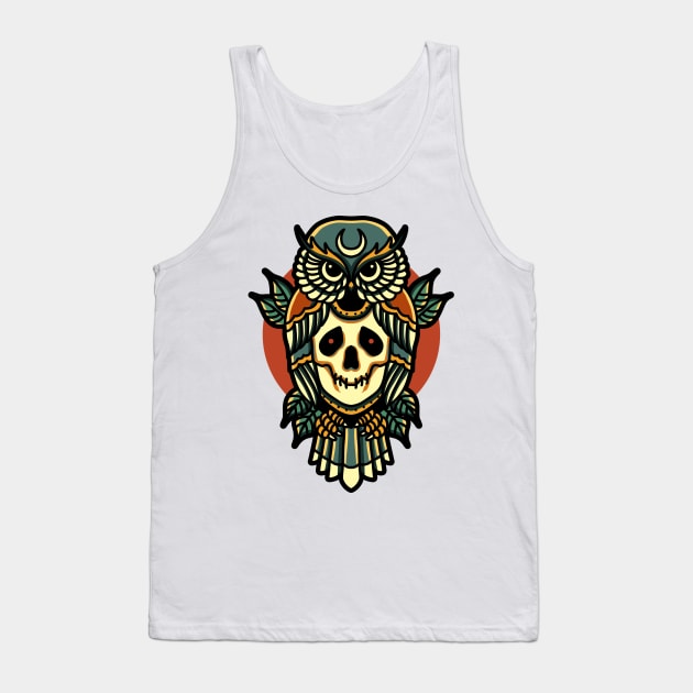 skull owl tattoo Tank Top by donipacoceng